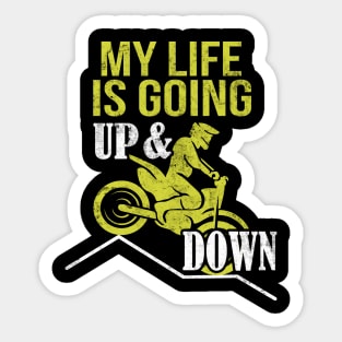 Motocross Life up and down Sticker